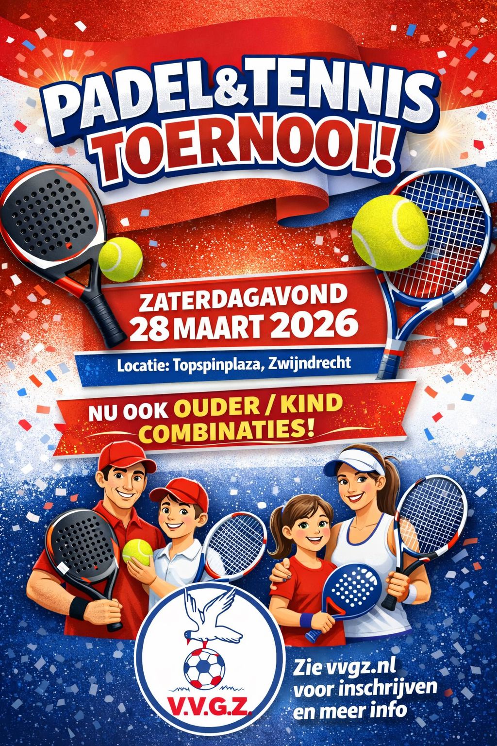 Padeltoernooi 28 maart 2026